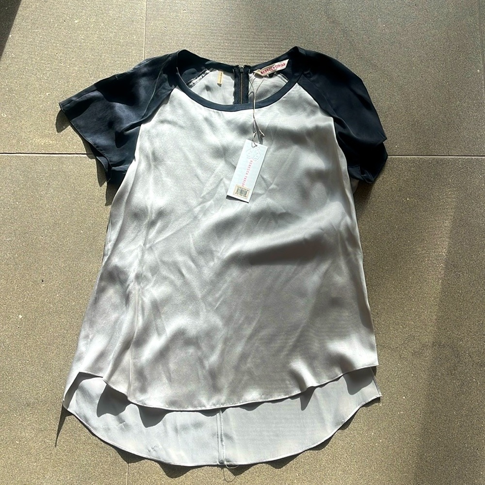 Rebecca Taylor/ Charmeuse silk blouse/ size 2